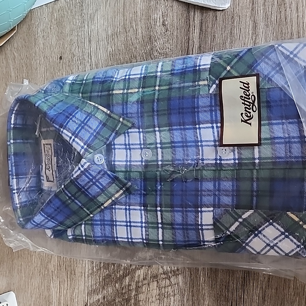 Kentfield plaid mens shirt size large